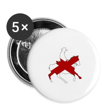 Alabama Staatsflagge Cowboy - Buttons klein 25 mm (5er Pack) - Weiß - Vorne