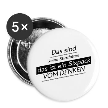 witzige geschenkidee - Buttons klein 25 mm (5er Pack) - Weiß - Vorne