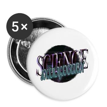 Expression créative Imagination Exploration - Lot de 5 petits badges (25 mm) - blanc - Devant