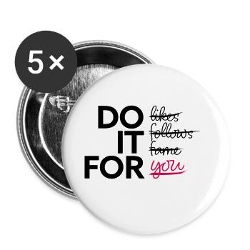 Do it for you - Buttons klein 25 mm (5er Pack) - Weiß - Vorne