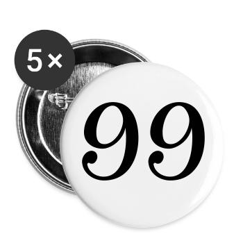 99 - Buttons small 1''/25 mm (5-pack) - white - Front