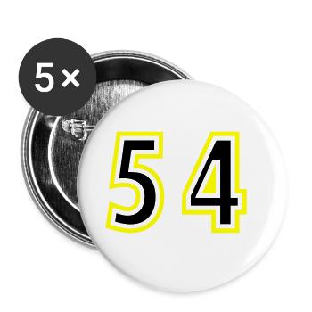 54 Number College - Buttons small 1''/25 mm (5-pack) - white - Front