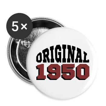 Original 1950 - Buttons klein 25 mm (5er Pack) - Weiß - Vorne