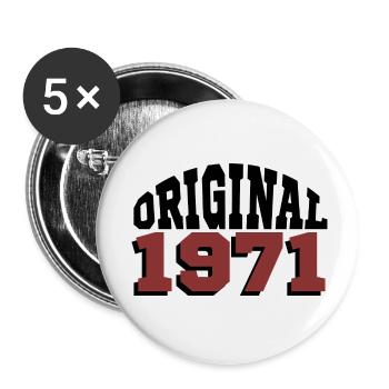 Original 1971 - Buttons klein 25 mm (5er Pack) - Weiß - Vorne