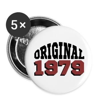 Original 1979 - Buttons klein 25 mm (5er Pack) - Weiß - Vorne