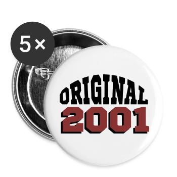 Original 2001 - Buttons small 1''/25 mm (5-pack) - white - Front