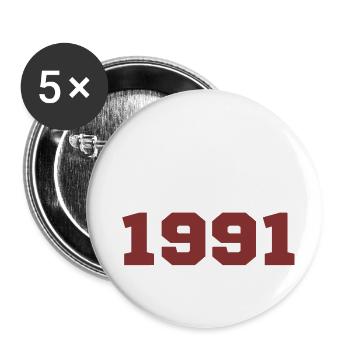 Original 1991 - Lot de 5 petits badges (25 mm) - blanc - Devant