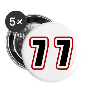 77 Number College - Buttons small 1''/25 mm (5-pack) - white - Front