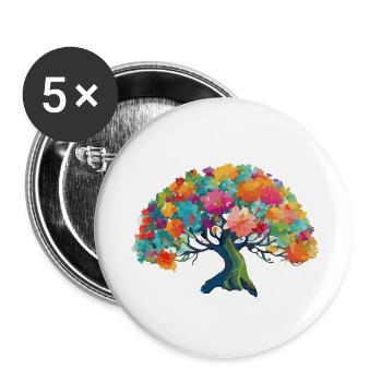 Tree - Buttons small 1''/25 mm (5-pack) - white - Front