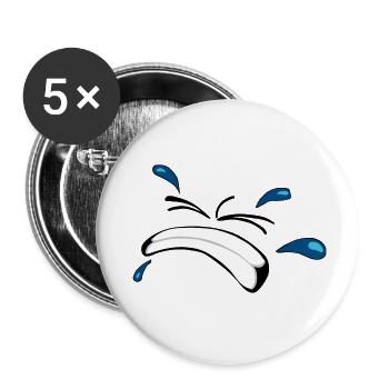 dent soufrance pain hard hard smiley 2103 W - Buttons small 1''/25 mm (5-pack) - white - Front