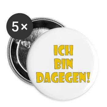 I'm against it - Buttons small 1''/25 mm (5-pack) - white - Front
