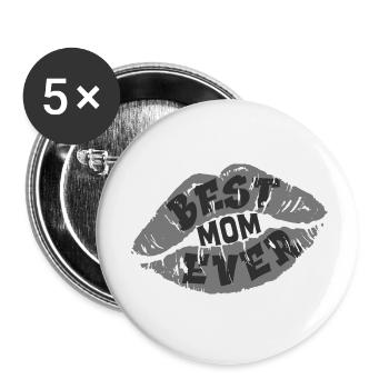 Mom - Buttons klein 25 mm (5er Pack) - Weiß - Vorne