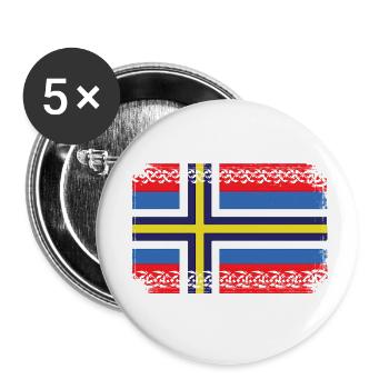 suède suède scandinavie le nord viking norvège - Lot de 5 petits badges (25 mm) - blanc - Devant