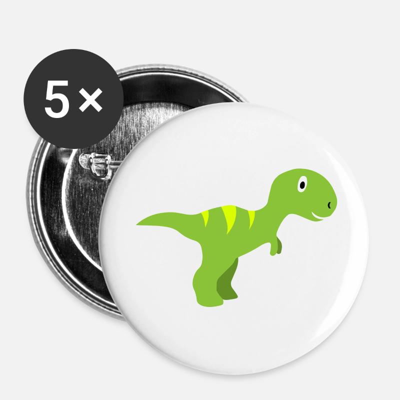 Dinosaur Accessories - Buttons small 1''/25 mm (5-pack) - white