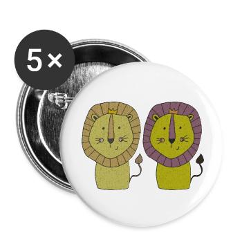 Löwen brace - Buttons small 1''/25 mm (5-pack) - white - Front