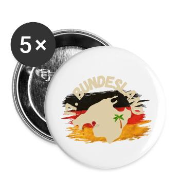 Mallorca 17. Bundesland - Buttons klein 25 mm (5er Pack) - Weiß - Vorne