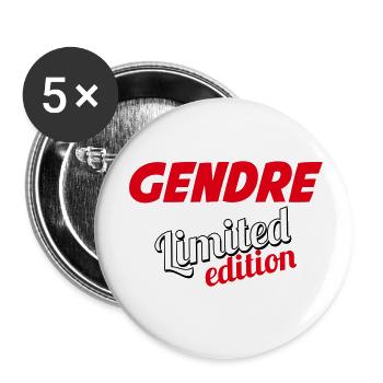 GENDRE LIMITED EDITION - Buttons klein 25 mm (5er Pack) - Weiß - Vorne