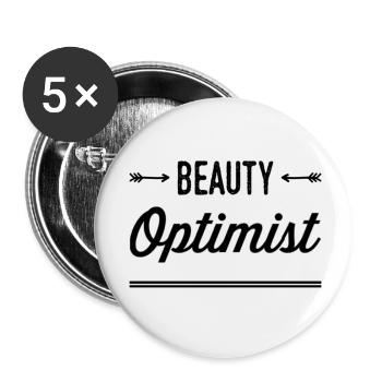 Idée cadeau petite amie - Lot de 5 petits badges (25 mm) - blanc - Devant