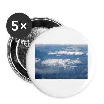Formations nuageuses et Alpes près de la Zugspitze - Lot de 5 petits badges (25 mm) - blanc - Devant