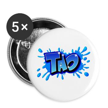 Graffiti "TAO" printable on everything - Buttons small 1''/25 mm (5-pack) - white - Front