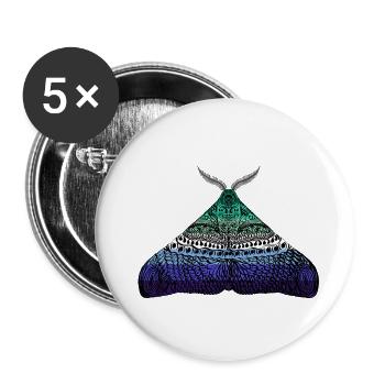 Papillon de la fierté gaie - Lot de 5 petits badges (25 mm) - blanc - Devant
