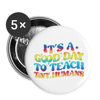 Teacher school elementary school education teacher degree - Buttons small 1''/25 mm (5-pack) - white - Front