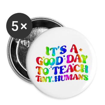 Teacher school elementary school education teacher degree - Buttons small 1''/25 mm (5-pack) - white - Front