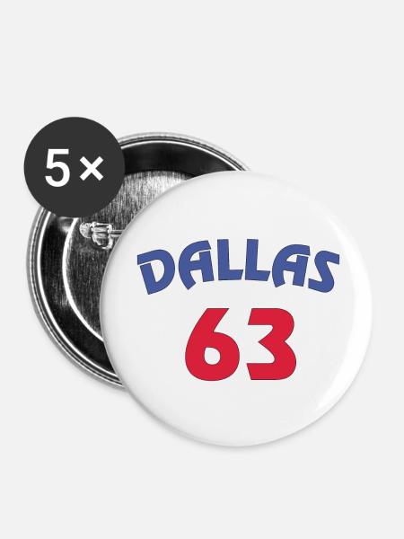 DALLAS 63 - Buttons small 1''/25 mm (5-pack) - white
