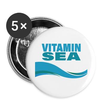 VITAMIN SEA - Buttons small 1''/25 mm (5-pack) - white - Front