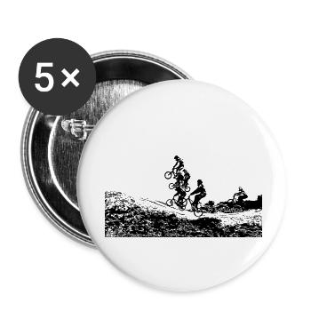 bmx - Lot de 5 petits badges (25 mm) - blanc - Devant