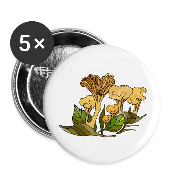 Fungi - Buttons small 1''/25 mm (5-pack) - white - Front