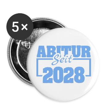 Abitur 2028 - Buttons klein 25 mm (5er Pack) - Weiß - Vorne