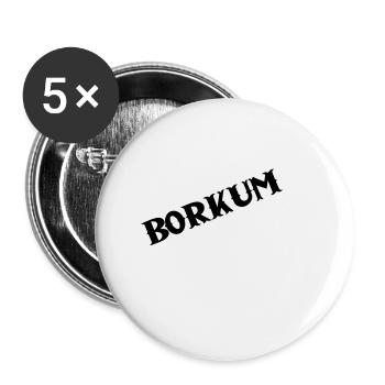 borkum insel - Buttons klein 25 mm (5er Pack) - Weiß - Vorne