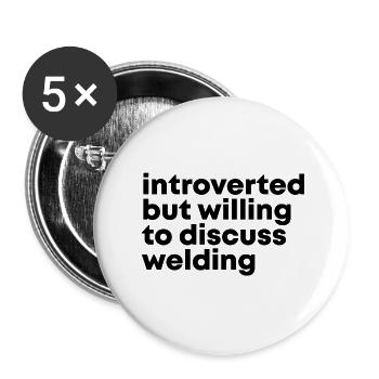 Welding - Buttons small 1''/25 mm (5-pack) - white - Front