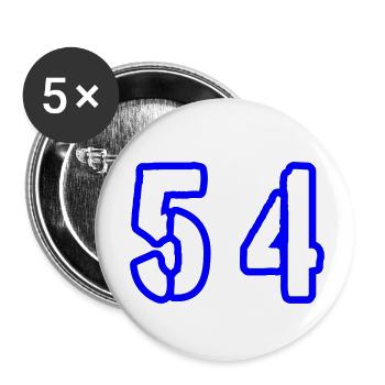 54 Number Symbol - Buttons small 1''/25 mm (5-pack) - white - Front
