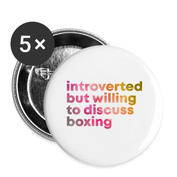 Boxing - Buttons small 1''/25 mm (5-pack) - white - Front