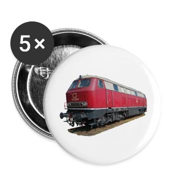 Locomotive DB216 - Buttons small 1''/25 mm (5-pack) - white - Front