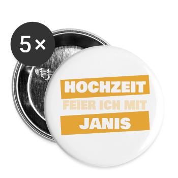 Janis - Buttons small 1''/25 mm (5-pack) - white - Front