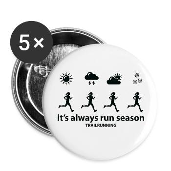 Trail Running Sports - Buttons small 1''/25 mm (5-pack) - white - Front