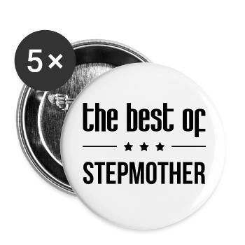 Meilleure Belle-Mère du Monde - Lot de 5 petits badges (25 mm) - blanc - Devant