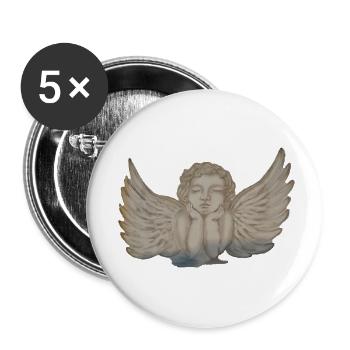 ANGEL - Buttons small 1''/25 mm (5-pack) - white - Front