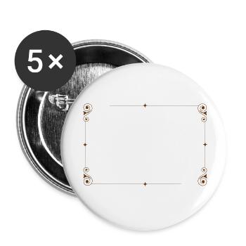 Nostalgia Frame, Square, Ornament - Buttons small 1''/25 mm (5-pack) - white - Front