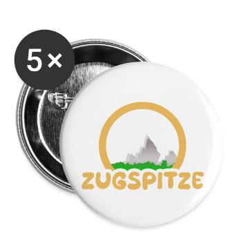 Don pour Zugspitze - Lot de 5 petits badges (25 mm) - blanc - Devant