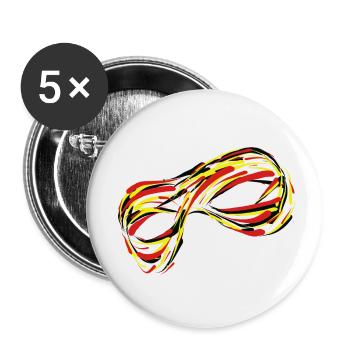 Red Mask: Focus on Mysticism - Buttons small 1''/25 mm (5-pack) - white - Front