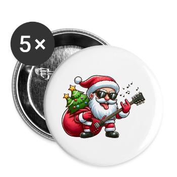 Santa Rock 1 - Buttons small 1''/25 mm (5-pack) - white - Front