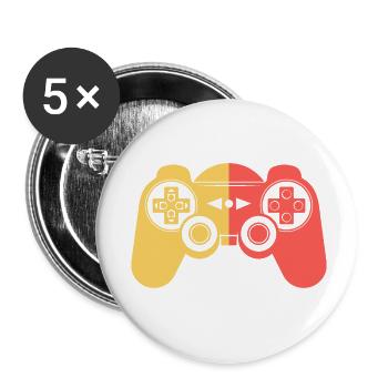 Vintage Retro Gaming Controller - Buttons klein 25 mm (5er Pack) - Weiß - Vorne