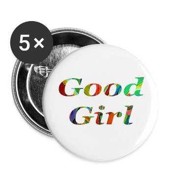 Heaven is for Good Girls 2 - Buttons klein 25 mm (5er Pack) - Weiß - Vorne