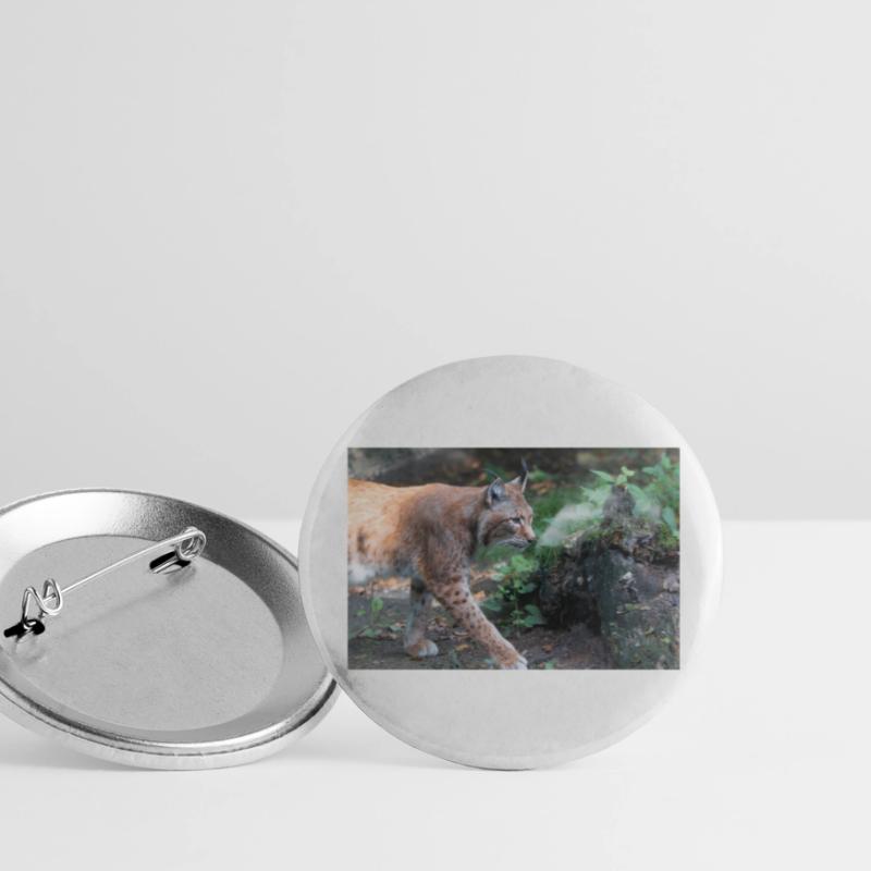 Eurasischer Luchs oder Nördlicher Luchs Buttons klein 25 mm (5er Pack)
