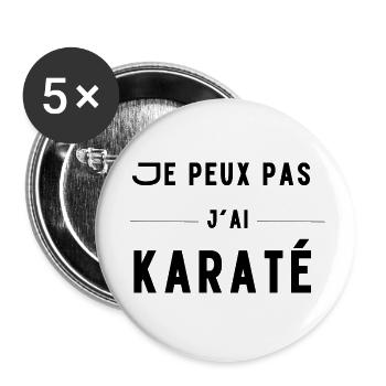humorous gift I can't I karate - Buttons small 1''/25 mm (5-pack) - white - Front