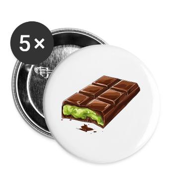 Dubaï Chocolat Pistaches Pistache Crème Chocolat - Lot de 5 petits badges (25 mm) - blanc - Devant